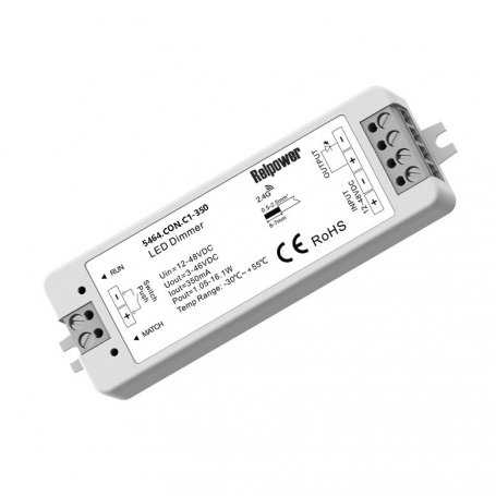 Relpower DIMMER LED CC 350mA 700mA - Push and RF 2.4Ghz - 1 CHANNEL IN 12V~48V