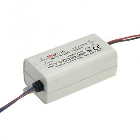 APC-16  APC-16 Alimentatore LED MeanWell 16W - Corrente Costante CC - IP42  Mean Well  Alimentatori LED