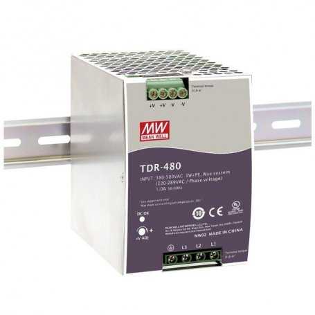 TDR-480  TDR-480 Alimentatore DIN RAIL Mean Well 480W  Mean Well  Alimentatori Guida DIN