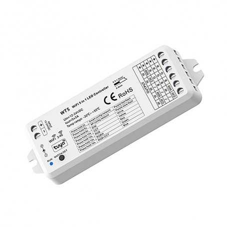 Relpower DIMMER LED AVEC APP ET CONTRÔLE VOCAL RADIO FRÉQUENCE 2.4GHz MONOCOULEUR RGB RGBW CCT EN 12V~24V