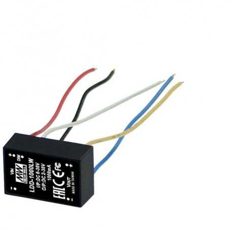 LDD-1000LW - Meanwell - Convertidor dc-dc CC - 24W 1000mA - Entrada 12VDC/24VDC