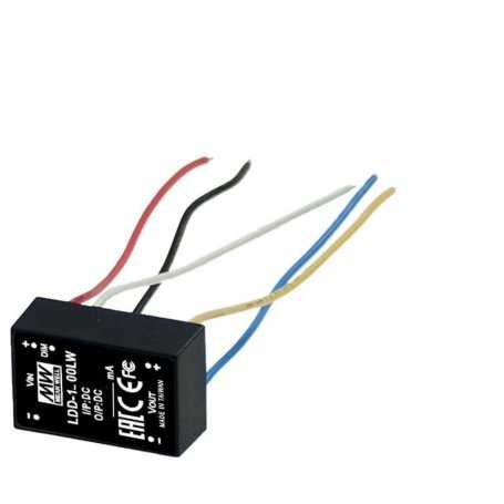 LDD-1500LW - Meanwell - Convertisseur dc-dc CC - 45W 1500mA - Entrée 12VDC/24VDC