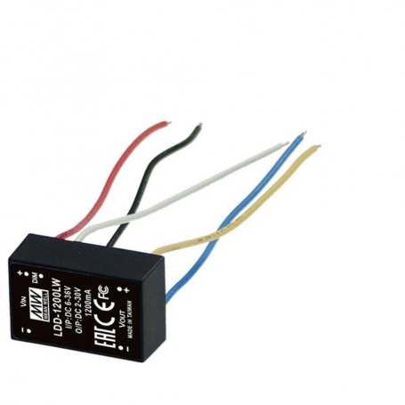 LDD-1200LW - Meanwell - Convertisseur dc-dc CC - 36W 1200mA - Entrée 12VDC/24VDC