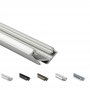 Profilo Alluminio LED ANGOLARE SOTTILE 16,6 x 16,6 mm - Modello C