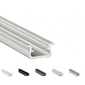 Profilo Alluminio LED da INCASSO STANDARD legno 9,3 x 21 mm - Modello B