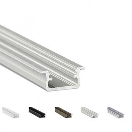 LED Aluminum Profile for STANDARD recessed wood 9.3 x 21 mm - Model B