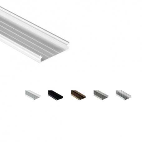 Aluminium LED-Profil Flach für Bücherregal BREIT 9,3 x 43 mm - Modell SOLOS