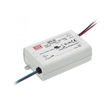 APV-35 MeanWell LED Power Supply 35W Constant Voltage CV IP42 Voltages 5V 12V 15V 24V 36V