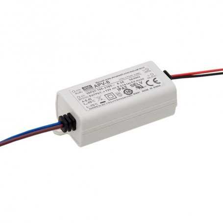 APV-8 MeanWell Fuente de alimentación LED 8W Voltaje Constante CV IP42 Voltajes 5V 12V 24V