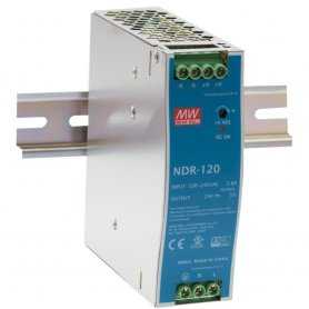 NDR-120 MeanWell Alimentation sur rail Din 120W Tensions 12V. 24V. 48V.