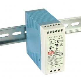 MDR-60 MeanWell Alimentation Rail Din 60W Entrée 85~264VAC Tensions 5V 12V 24V 48V