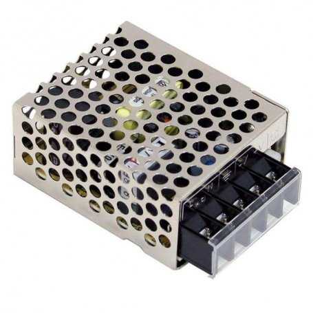 RS-15 MeanWell Fuente de Alimentación Caja Metálica 15W Voltajes 3.3V 5V 12V 15V 24V 48V