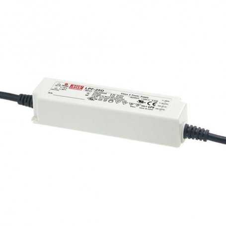 LPF-25D Meanwell - 25W LED Power Supply - DC - Currents 470mA 530mA 600mA 700mA 840mA 1050mA 1250mA 1670mA 2100mA