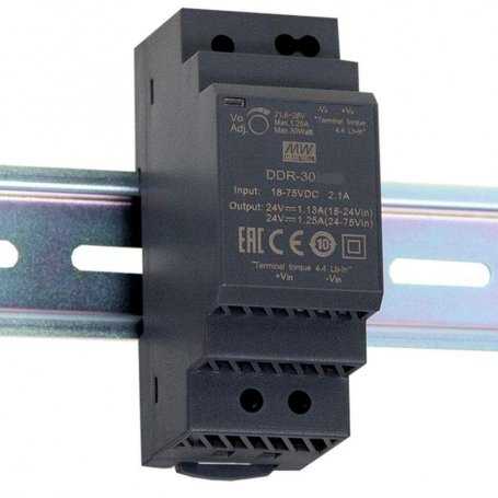 DDR-30 - Meanwell - Convertitore dc-dc Din Rail 30W - Tensioni 5V, 12V, 15V, 24V