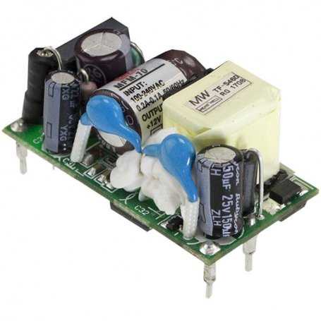 MFM-10 - Power Supply Mean Well - Open 10W - Voltages 3.3V, 5V, 12V, 15V, 24V