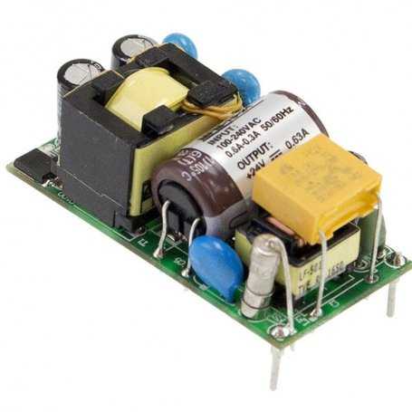 MFM-15 - Fuente de alimentación Mean Well - Abierto 15W - Tensiones 3.3V, 5V, 12V, 15V, 24V