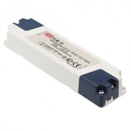 PLM-12 MeanWell 12W LED Power Supply - Constant Current DC - Currents 0.35A, 0.5A, 0.7A, 1.05A