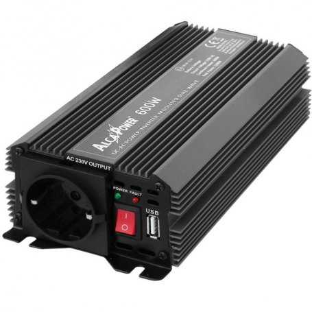 IRS600 - Alcapower - Inversor de Onda Sinusoidal Modificada 600W - Salida 220 VAC