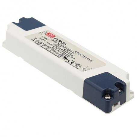 PLM-25 MeanWell 25W LED Power Supply - Constant Current DC - Currents 0.35A, 0.5A, 0.7A, 1.05A