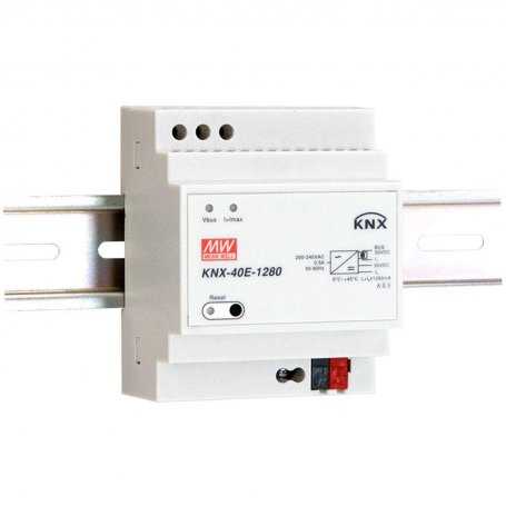 KNX-40E-1280 MeanWell alimentation AC/DC Din Rail 40W, 30V, 1280mA