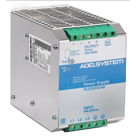 FLEX50024B Alimentatore Adelsystem Din Rail 600W 24V Input 380 VAC