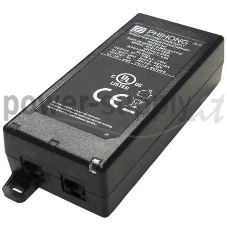 POE29U-1AT  POE29U-1AT - POE Injector Phihong - 30W 56V 0,535A - 4 Porte  Phihong  PoE Power