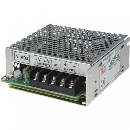 SD-25A-5  SD-25A-5 - Convertitore DC/DC MeanWell - CV- 25W / 5V - Ingresso 12VDC  Mean Well  Convertitori DC/DC