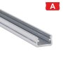 770.PAL.A  Profilo Alluminio LED Piatto da sottopensile - STANDARD 9,3 x 16 mm - Modello A  Profili Alluminio