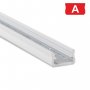 770.PAL.A  Profilo Alluminio LED Piatto da sottopensile - STANDARD 9,3 x 16 mm - Modello A  Profili Alluminio