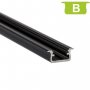 770.PAL.B  Profilo Alluminio LED da INCASSO STANDARD legno 9,3 x 21 mm - Modello B  Profili Alluminio