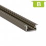 770.PAL.B  Profilo Alluminio LED da INCASSO STANDARD legno 9,3 x 21 mm - Modello B  Profili Alluminio