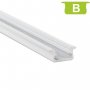 770.PAL.B  Profilo Alluminio LED da INCASSO STANDARD legno 9,3 x 21 mm - Modello B  Profili Alluminio