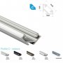 770.PAL.C  Profilo Alluminio LED ANGOLARE SOTTILE 16,6 x 16,6 mm - Modello C  Profili Alluminio