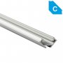 770.PAL.C  Profilo Alluminio LED ANGOLARE SOTTILE 16,6 x 16,6 mm - Modello C  Profili Alluminio