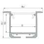 770.PAL.PTIN2520  Profilo Alluminio LED da Incasso nel cartongesso - Modello PTIN2520  Profili Alluminio