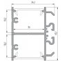 770.PAL.LTD3625  Profilo Alluminio LED Piatto da parete - Modello LTD3625  Profili Alluminio