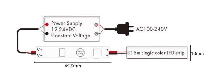 Amplificatore di segnale per dimmer LED 12V-24V Lampo